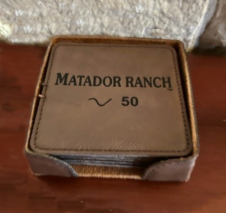 Matador Ranch Coasters with Holder