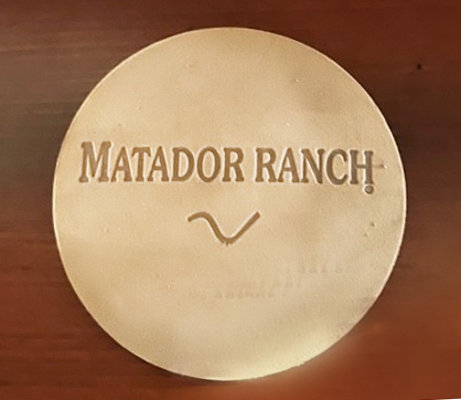 Matador Ranch Large Leather Coaster